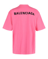 Balenciaga Balenciaga Mens Embroidered Logo Distressed Medium Fit T-Shirt