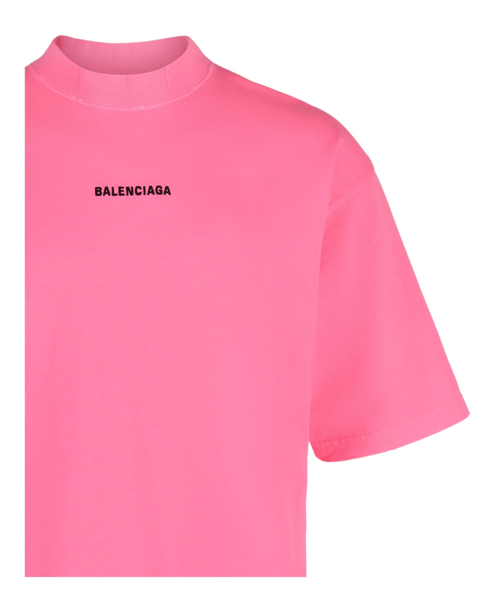 Balenciaga Balenciaga Mens Embroidered Logo Distressed Medium Fit T-Shirt