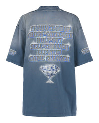 Balenciaga Womens Medium Fit See Now Buy Now Graphic T-Shirt