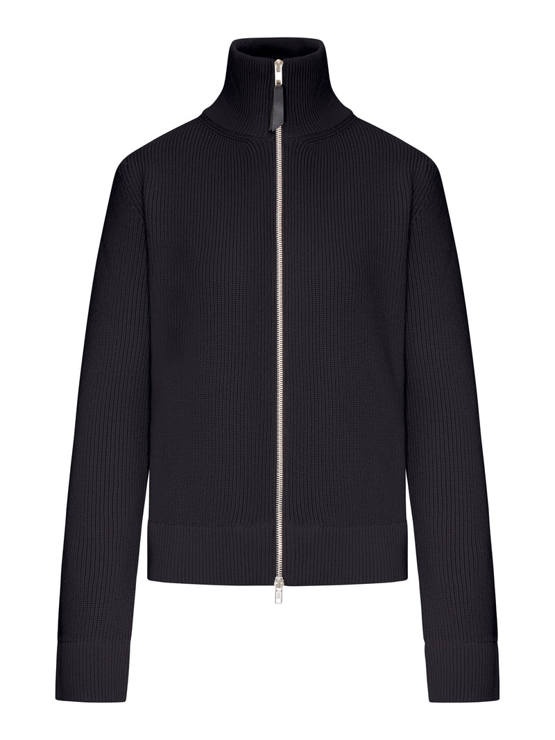 Maison Margiela Maison Margiela Women Ribbed Cotton Zip-Up Cardigan