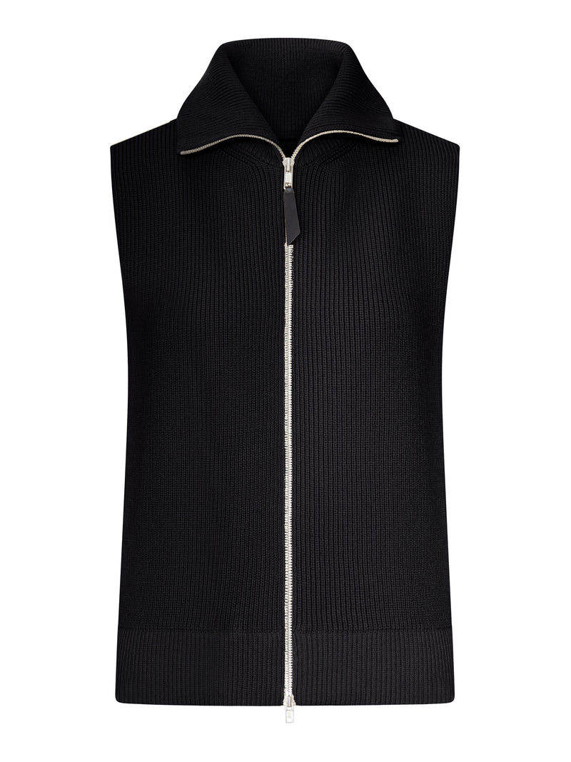 Maison Margiela Maison Margiela Women Ribbed Knit Zip-Up Vest