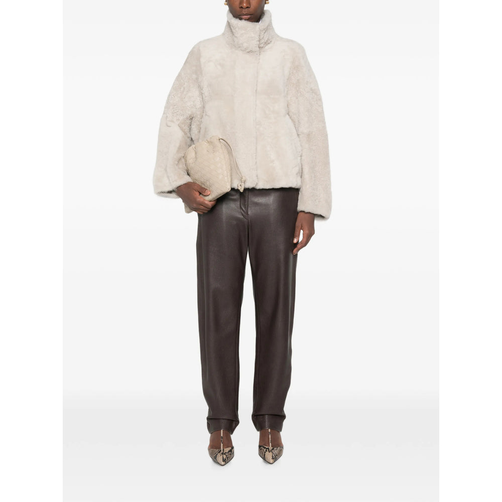 Brunello Cucinelli Brunello Cucinelli Grey Jackets - Faux Fur & Shearling Jackets Women