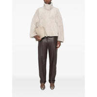 Brunello Cucinelli Brunello Cucinelli Grey Jackets - Faux Fur & Shearling Jackets Women