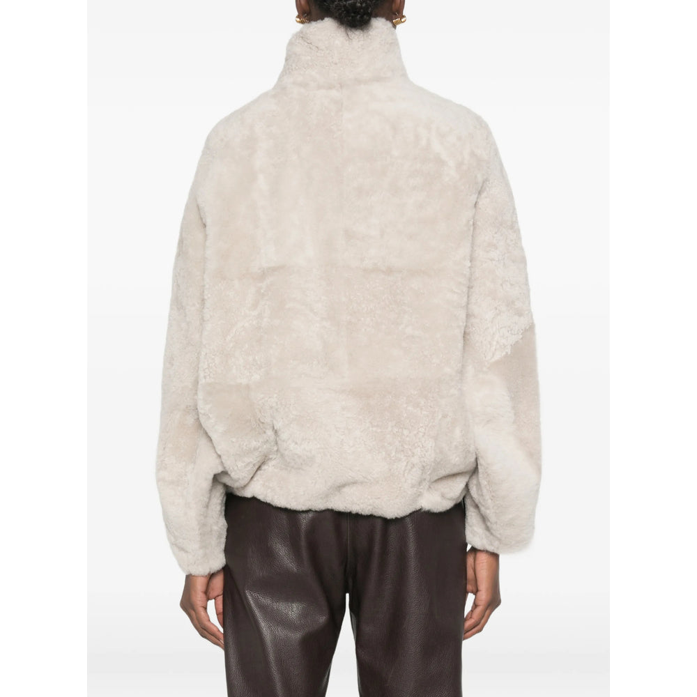 Brunello Cucinelli Brunello Cucinelli Grey Jackets - Faux Fur & Shearling Jackets Women