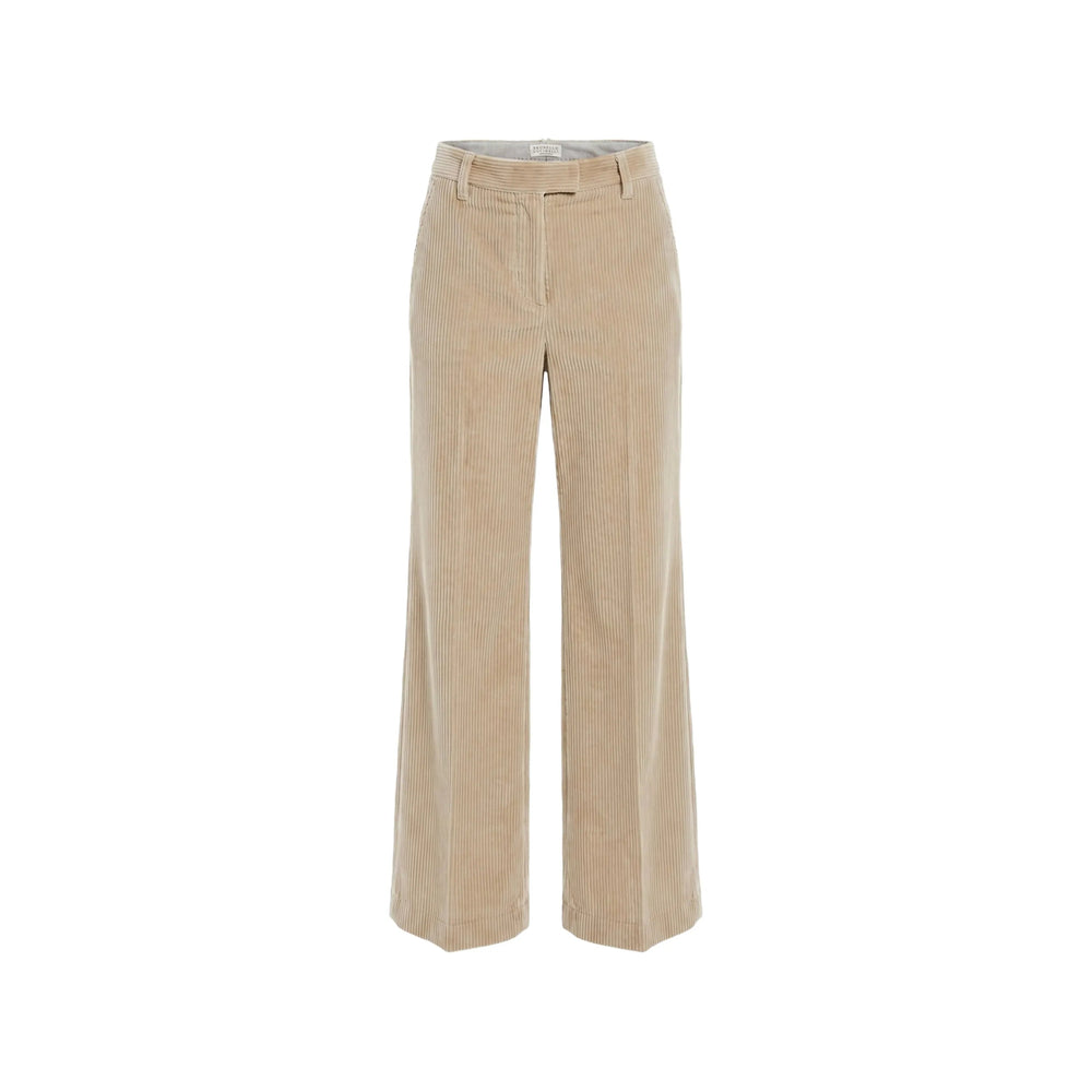 Brunello Cucinelli Brunello Cucinelli Neutrals Trousers - Palazzo Pants Women