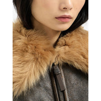 Brunello Cucinelli Brunello Cucinelli Brown Jackets - Leather Jackets Women