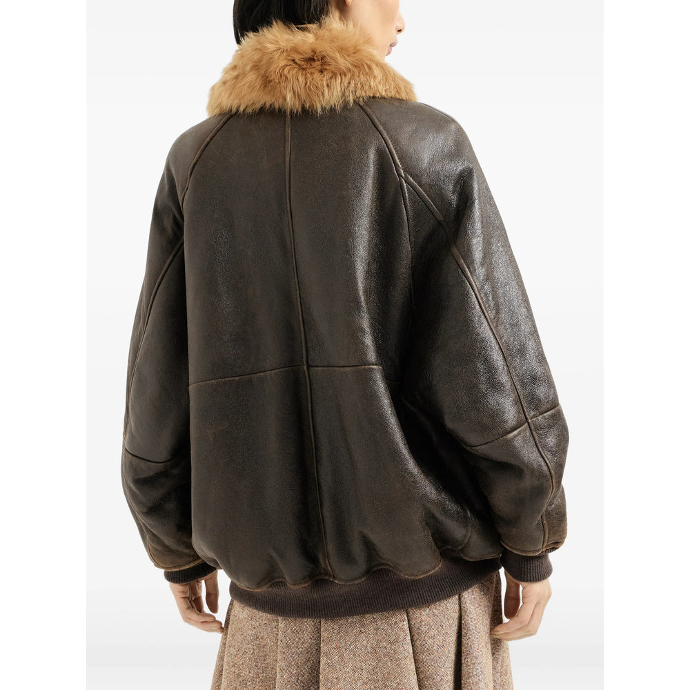 Brunello Cucinelli Brunello Cucinelli Brown Jackets - Leather Jackets Women