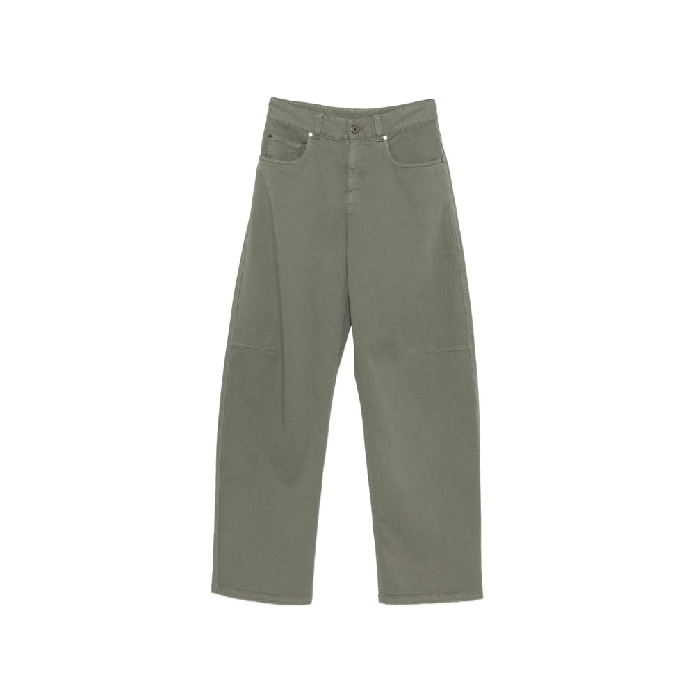 Brunello Cucinelli Brunello Cucinelli Green Denim - Wide-Leg Jeans Women