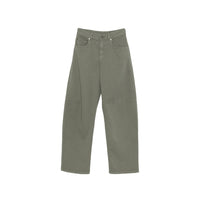 Brunello Cucinelli Brunello Cucinelli Green Denim - Wide-Leg Jeans Women
