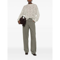 Brunello Cucinelli Brunello Cucinelli Green Denim - Wide-Leg Jeans Women