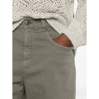 Brunello Cucinelli Brunello Cucinelli Green Denim - Wide-Leg Jeans Women