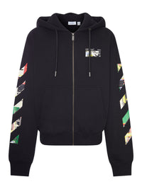 Off-white Off-White Men Industrial Arrow Zip-Up Hoodie