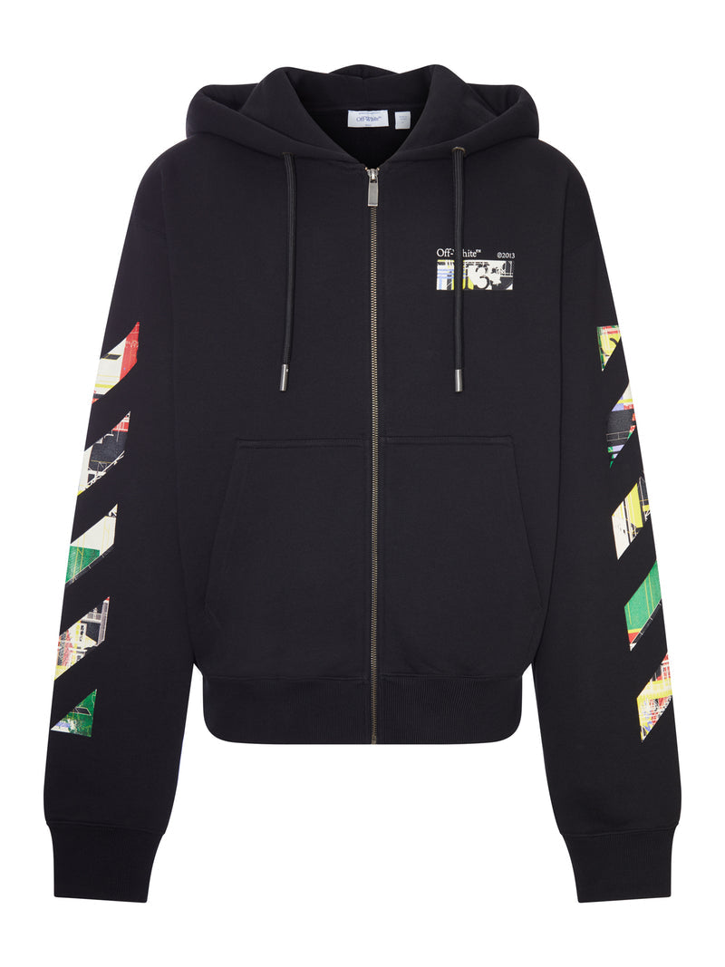Off-white Off-White Men Industrial Arrow Zip-Up Hoodie