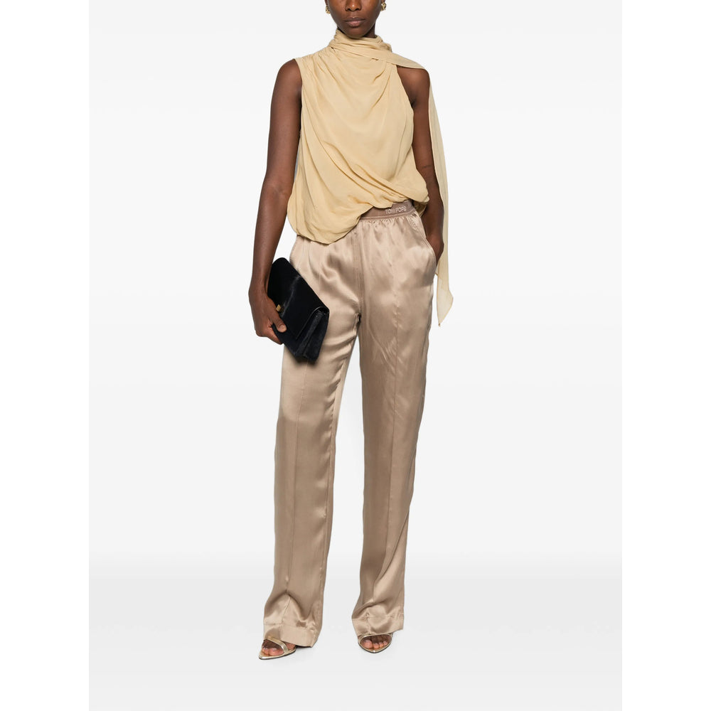 Tom Ford Tom Ford Neutrals Trousers - Straight Trousers Women