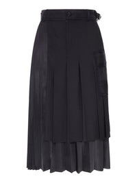 Sacai Sacai Women Pleated Midi Skirt With Cargo Pockets