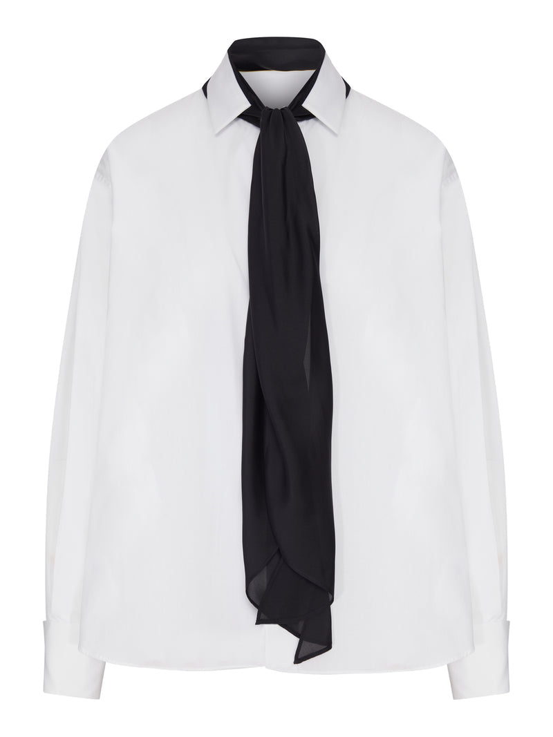 Sacai Sacai Women Cotton Shirt With Scarf