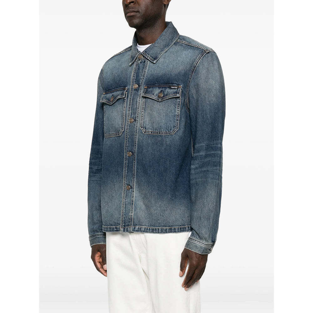 Tom Ford Blue Jackets - Denim Jackets Men