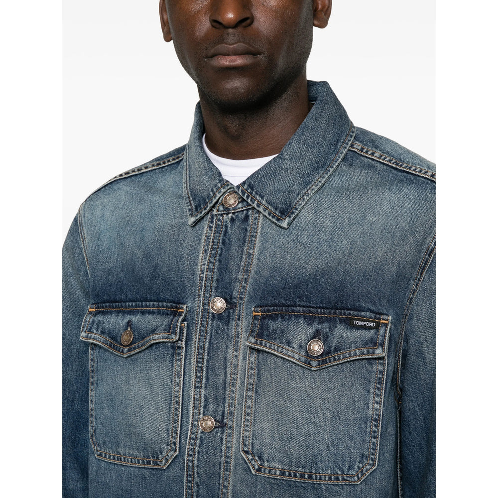Tom Ford Blue Jackets - Denim Jackets Men
