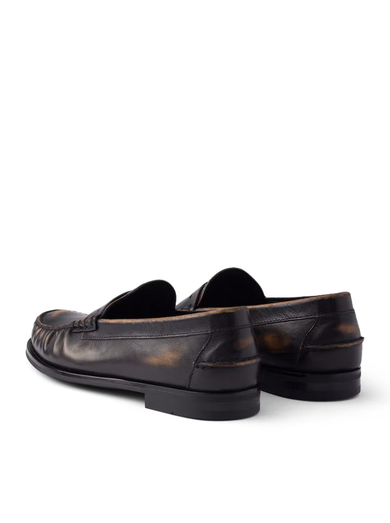 Prada Prada Men Antique Leather Loafers