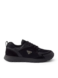Prada Men Prax Sneakers In Leather And Fabric