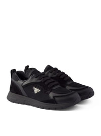 Prada Men Prax Sneakers In Leather And Fabric