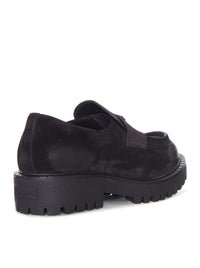Prada Prada Men Suede Loafers With A Distressed Finish