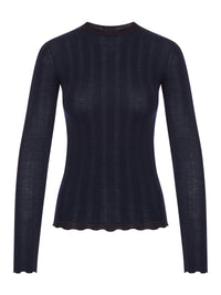 Prada Prada Women Ribbed Knit Top With Logo