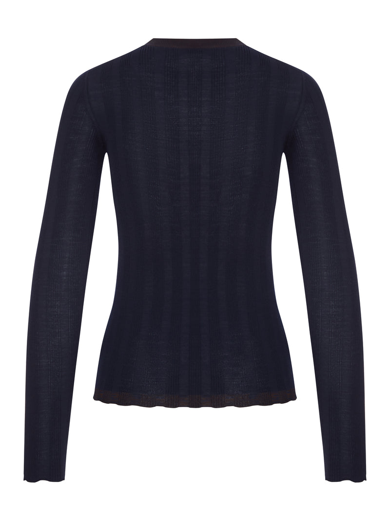 Prada Prada Women Ribbed Knit Top With Logo