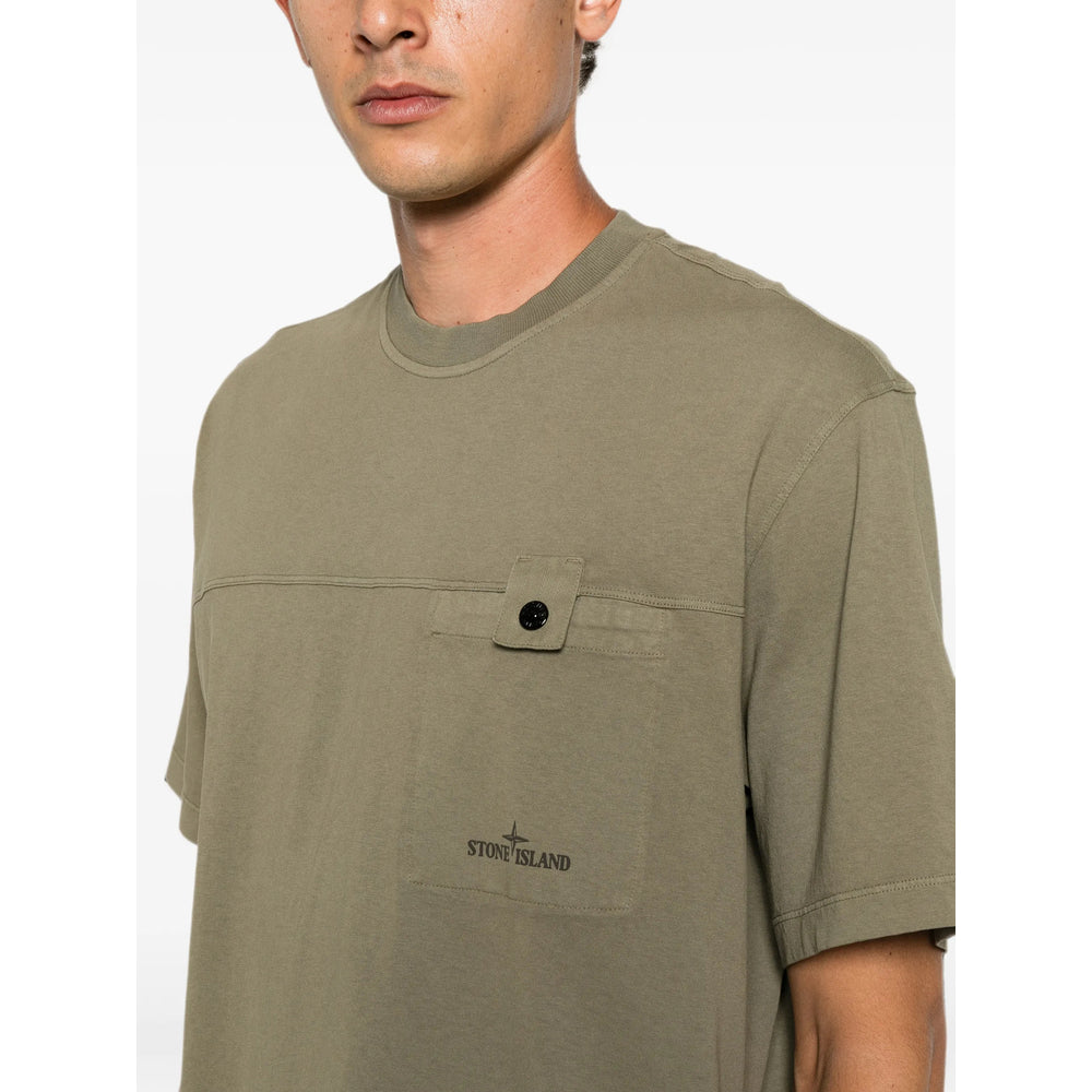 Stone Island Green T-Shirts & Vests - T-Shirts Men