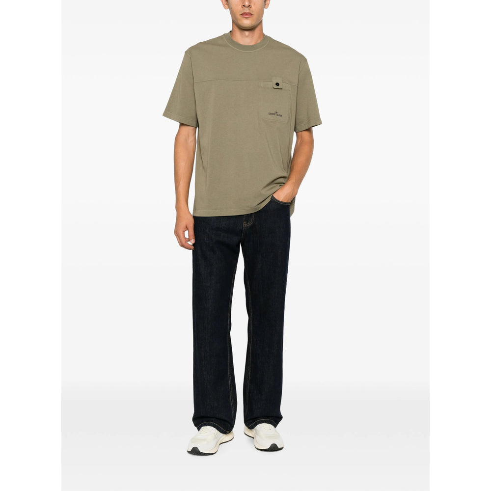 Stone Island Green T-Shirts & Vests - T-Shirts Men