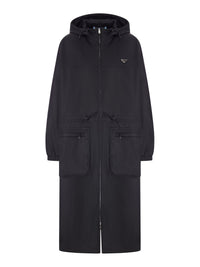 Prada Women Re-Nylon Trench Coat With Hood