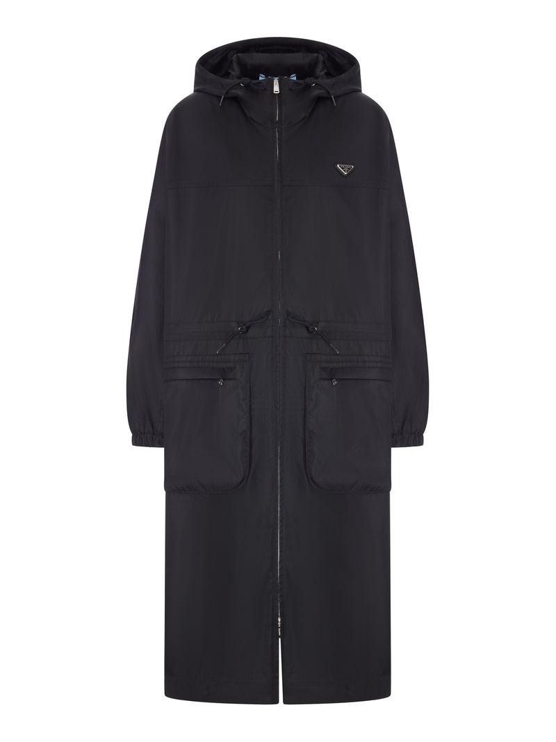 Prada Women Re-Nylon Trench Coat With Hood
