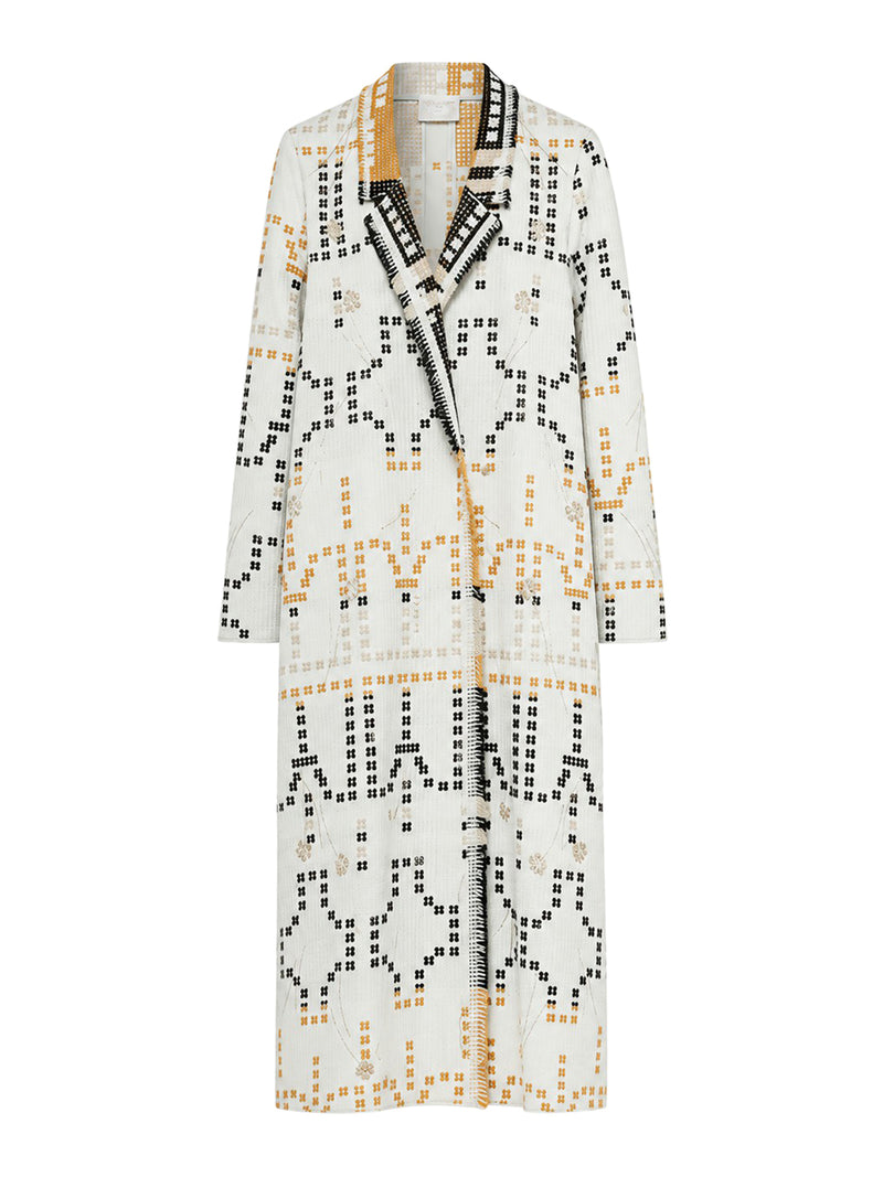 Forte Forte Women Long Embroidered Jacquard Coat