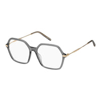 Marc Jacobs Eyeglasses Geometric Full Rim, Shiny Transparent Pink/Gold Frame and Clear Lens Lens MARC615035J00