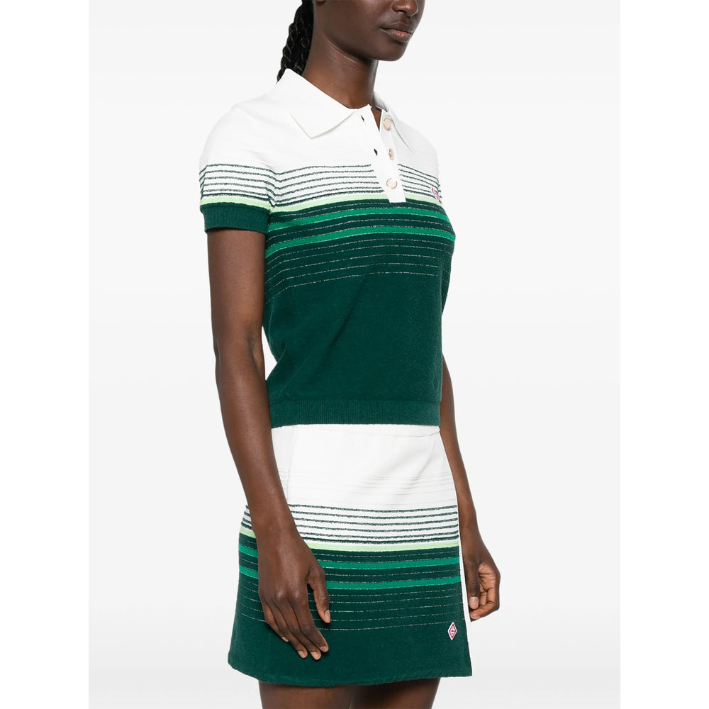 Casablanca Casablanca Green Tops - Polo Tops Women