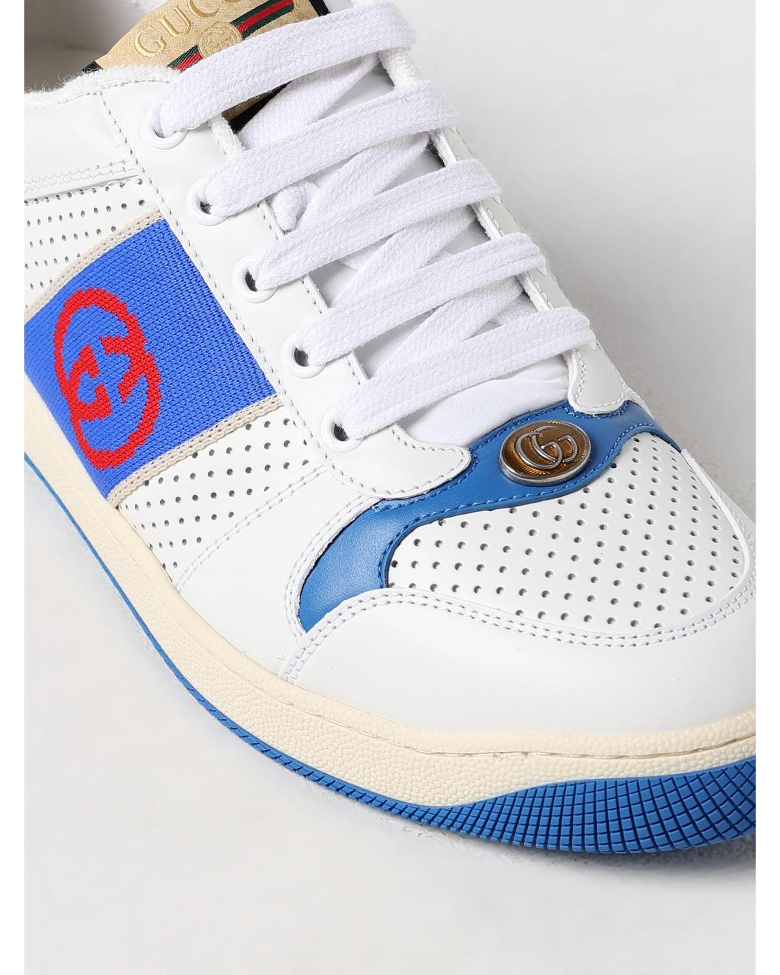 Gucci Ace Sneaker Perforated Leather Men White