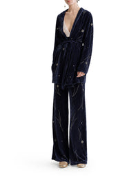 Forte Forte Women Embroidered Velvet Trousers