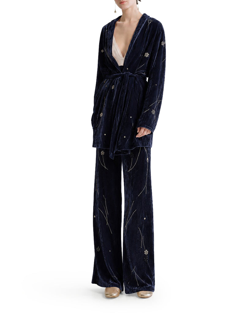 Forte Forte Women Embroidered Velvet Trousers