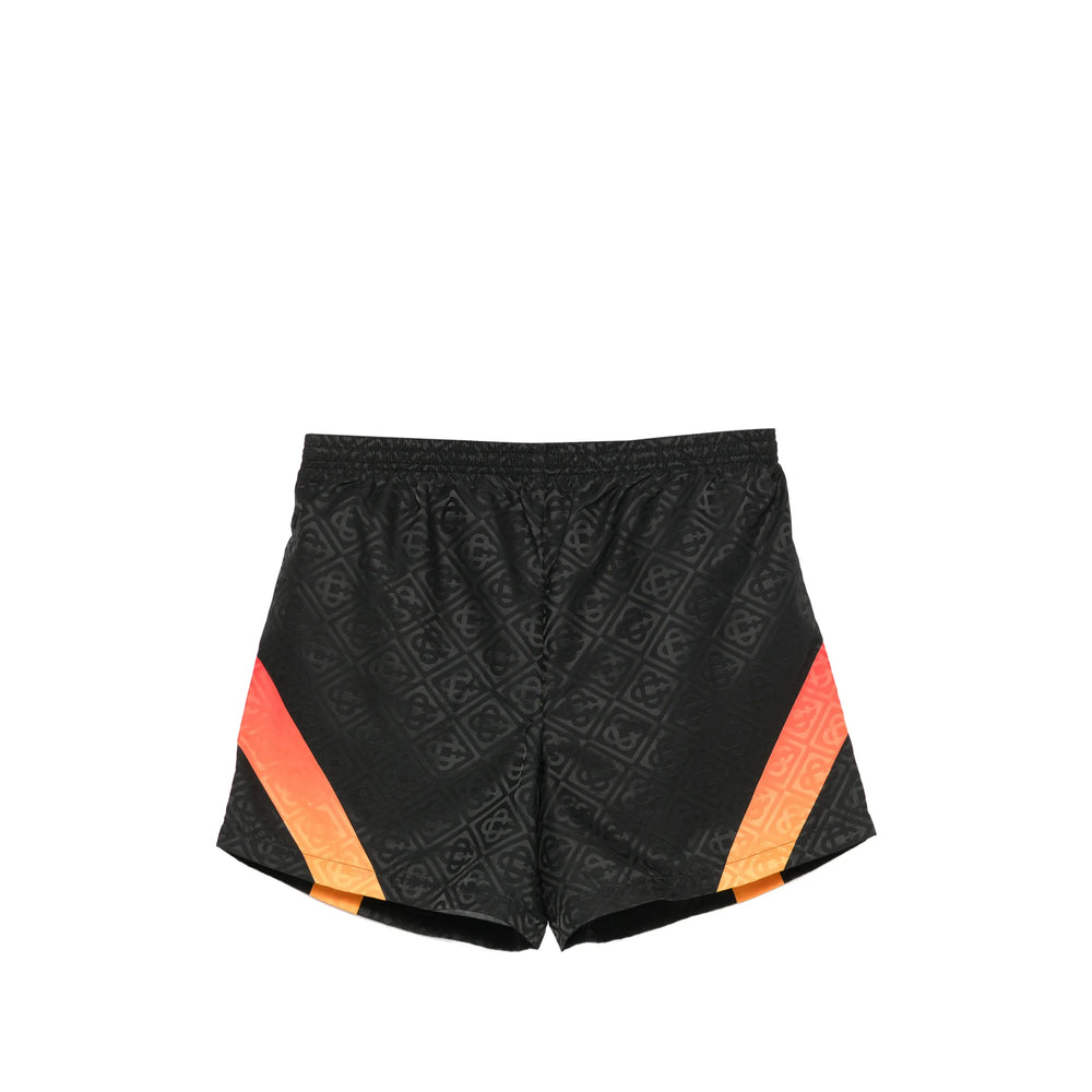 Casablanca Black Beachwear - Swim Shorts Men
