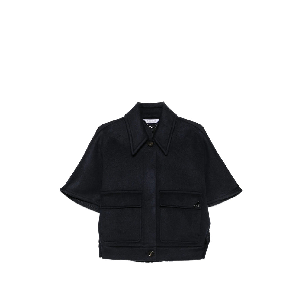 Max Mara Max Mara Blue Jackets - Capes & Ponchos Women