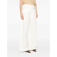 Sportmax Sportmax White Denim - Wide-Leg Jeans Women