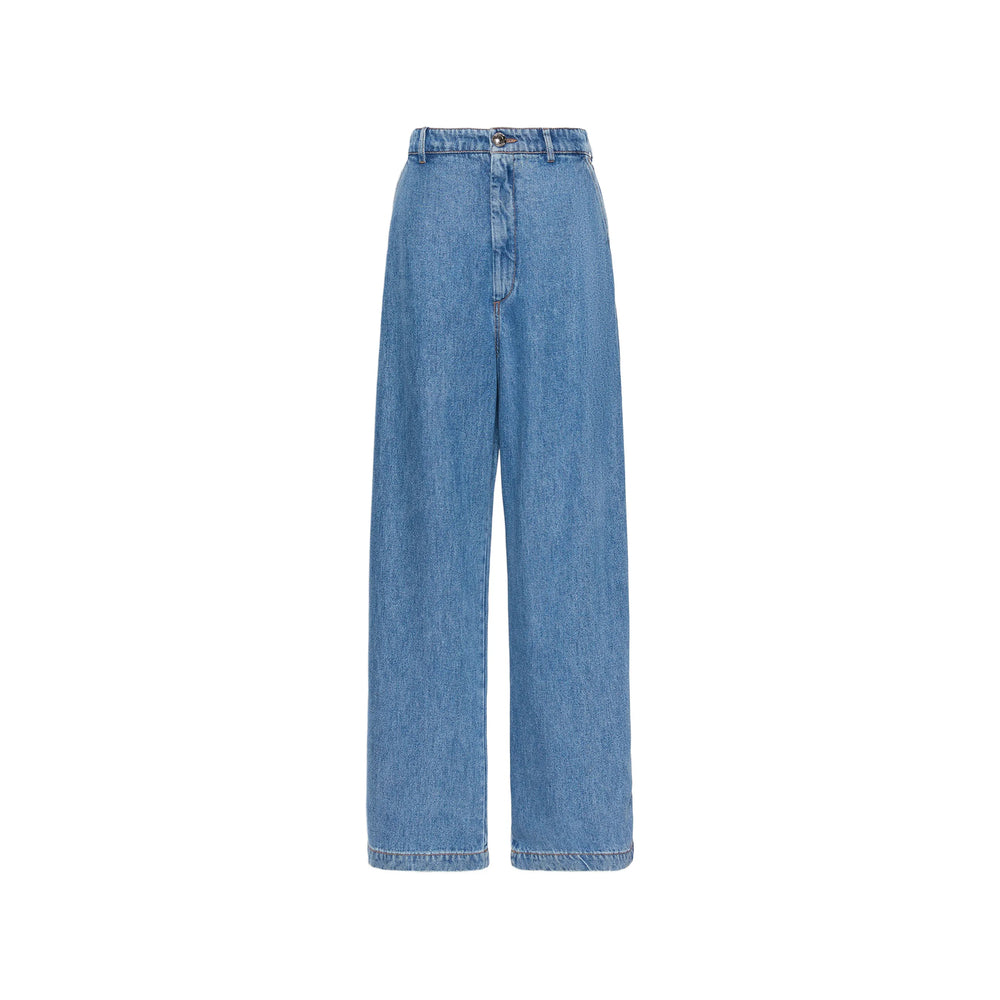 Sportmax Sportmax Blue Denim - Wide-Leg Jeans Women