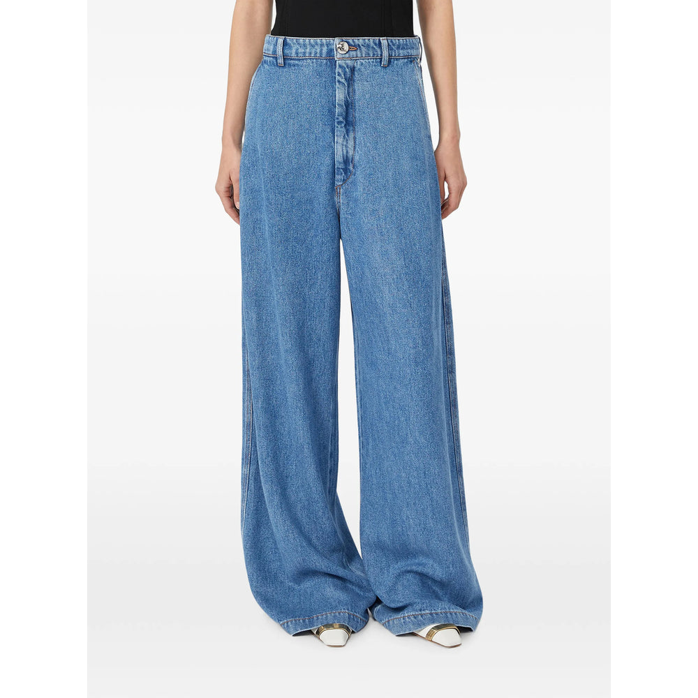Sportmax Sportmax Blue Denim - Wide-Leg Jeans Women