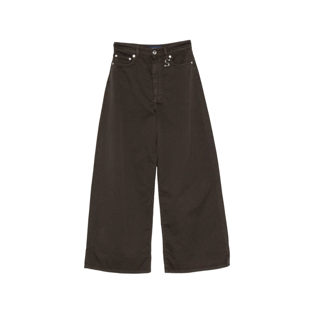 Sportmax Sportmax Brown Denim - Wide-Leg Jeans Women