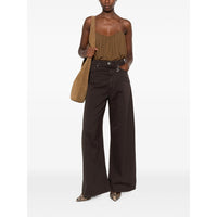 Sportmax Sportmax Brown Denim - Wide-Leg Jeans Women