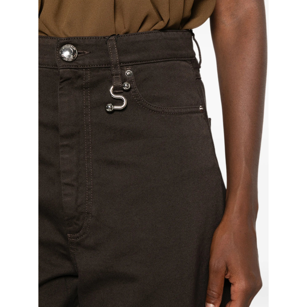Sportmax Sportmax Brown Denim - Wide-Leg Jeans Women