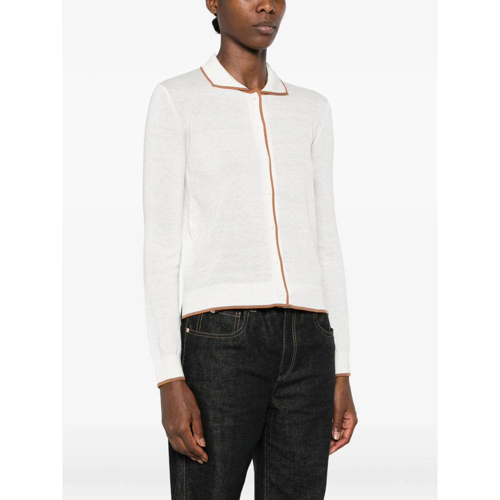 Max Mara Studio Max Mara Studio White Knitwear - Cardigans Women