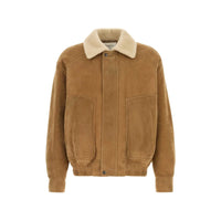 Saint Laurent Brown Jackets - Leather Jackets Men