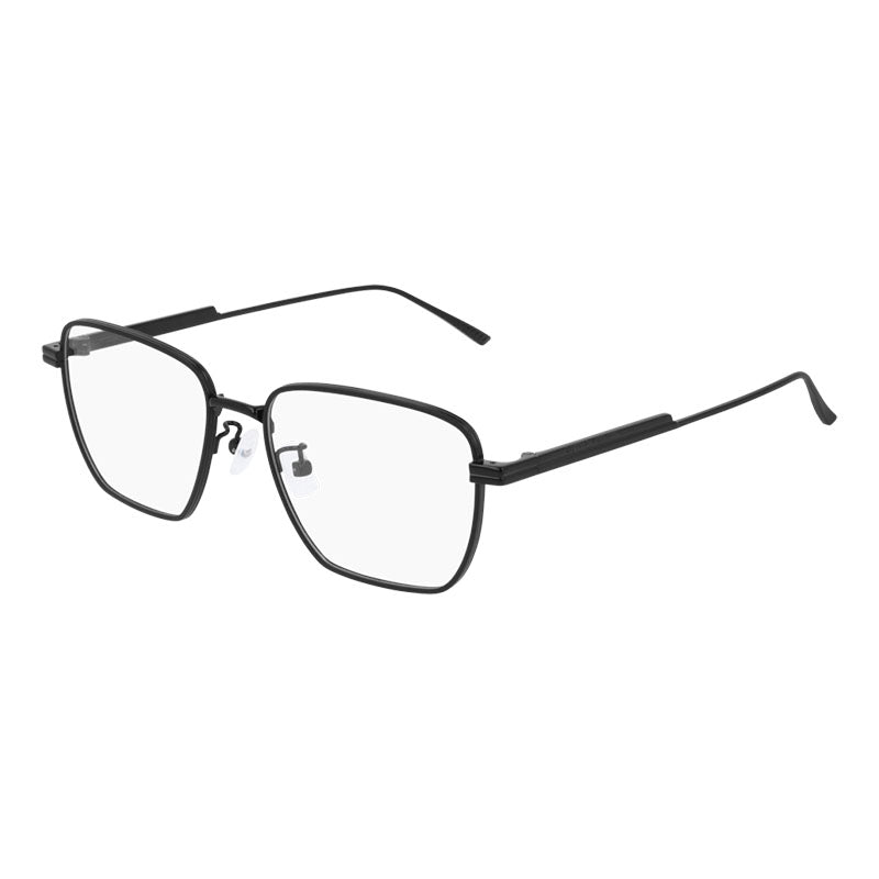 Bottega Veneta Eyeglasses Square Full Rim, Black Frame and Clear Demo Lens Lens BV1015O001