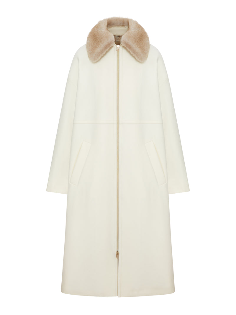 Herno Women Long Coat With Fur Collar